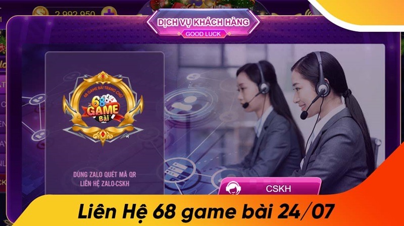 Liên hệ 68 game bài để trải nghiệm dịch vụ chăm sóc chất lượng